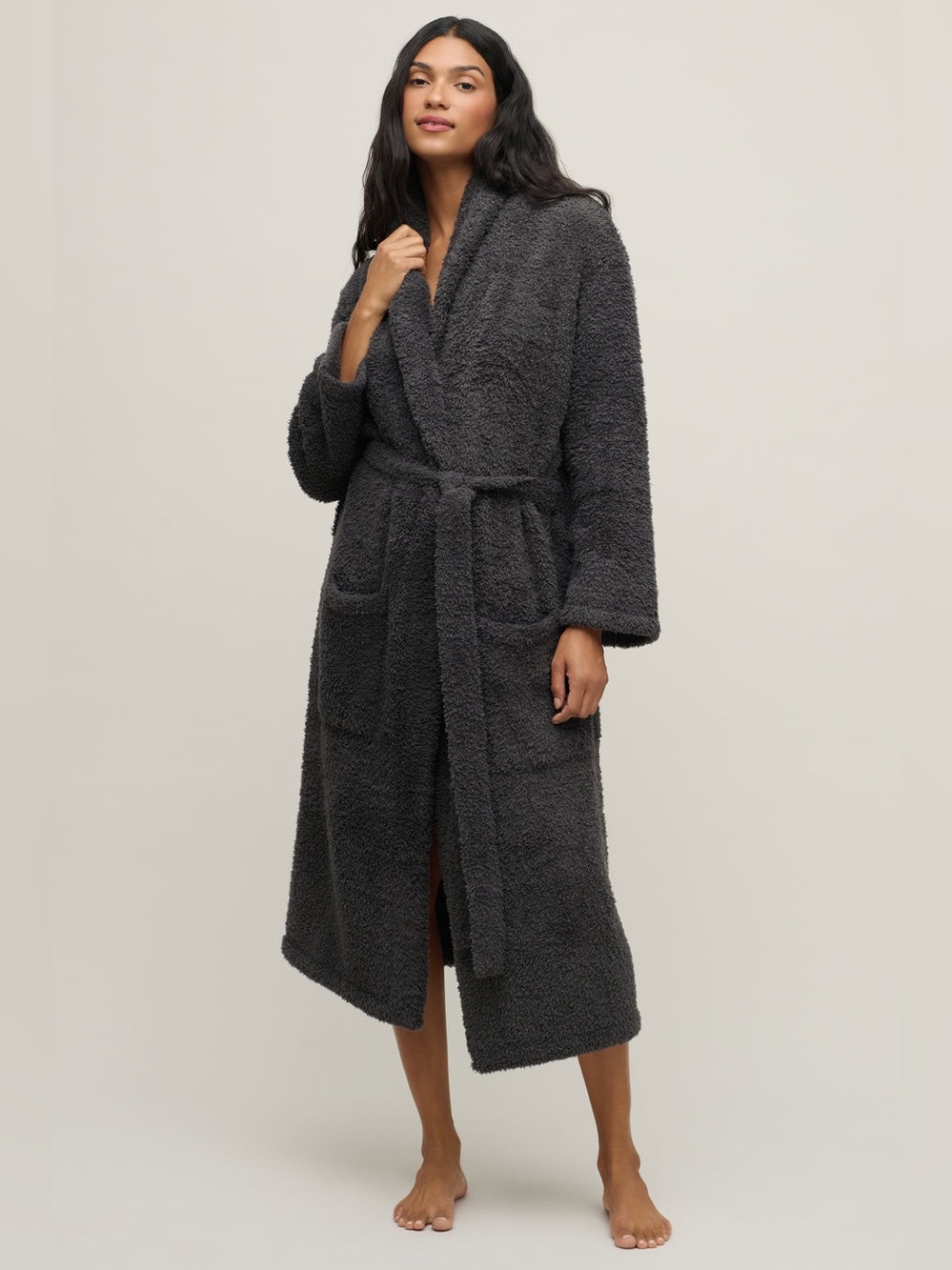 BNWT - Barefoot Dreams Cozy Chic Unisex Robe - Size 2 - Carbon